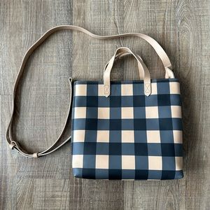 NWT Madewell Zip-Top Crossbody in Gingham Leather